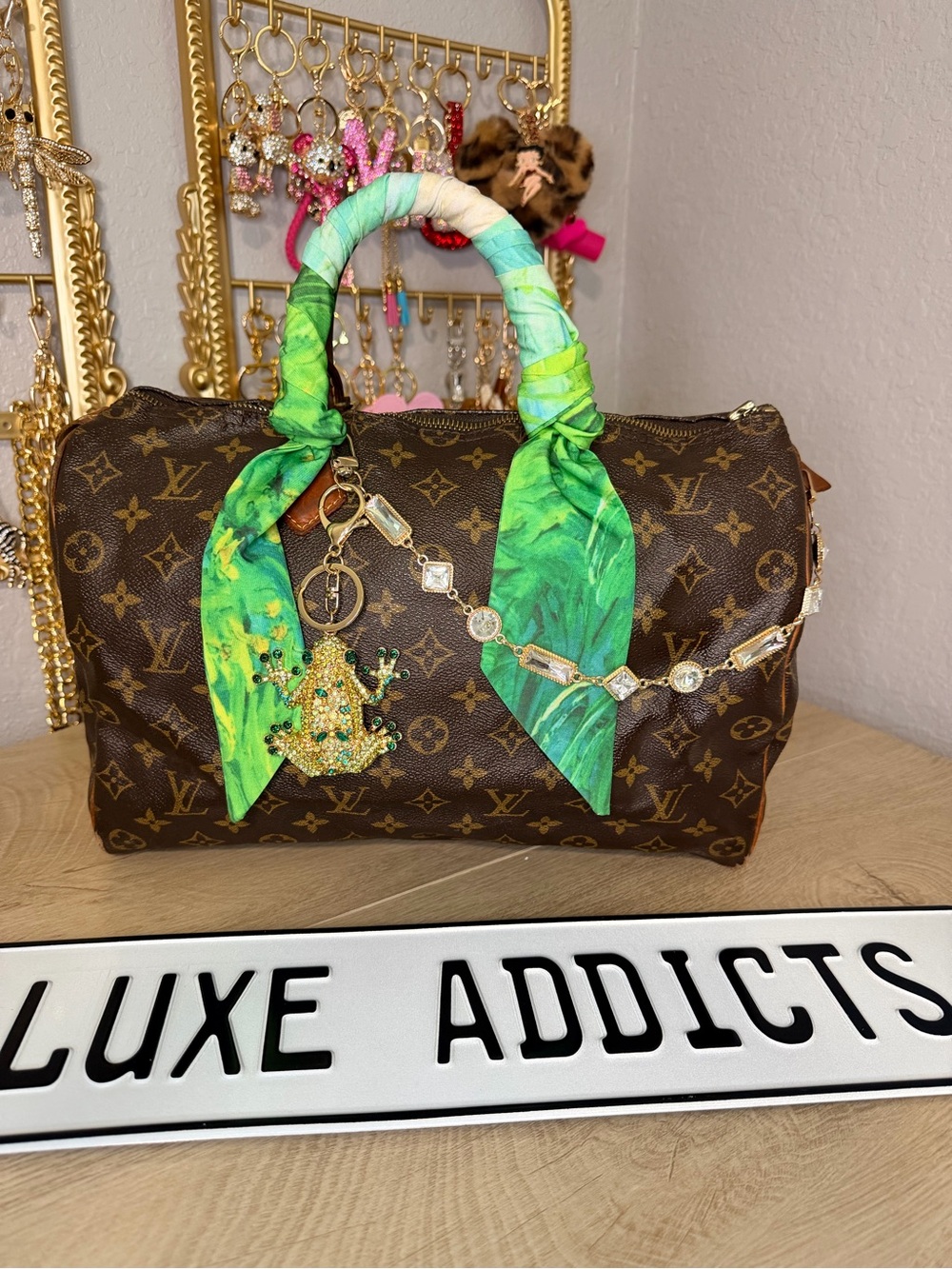 Bag Charm + Twilly and Bag Chain